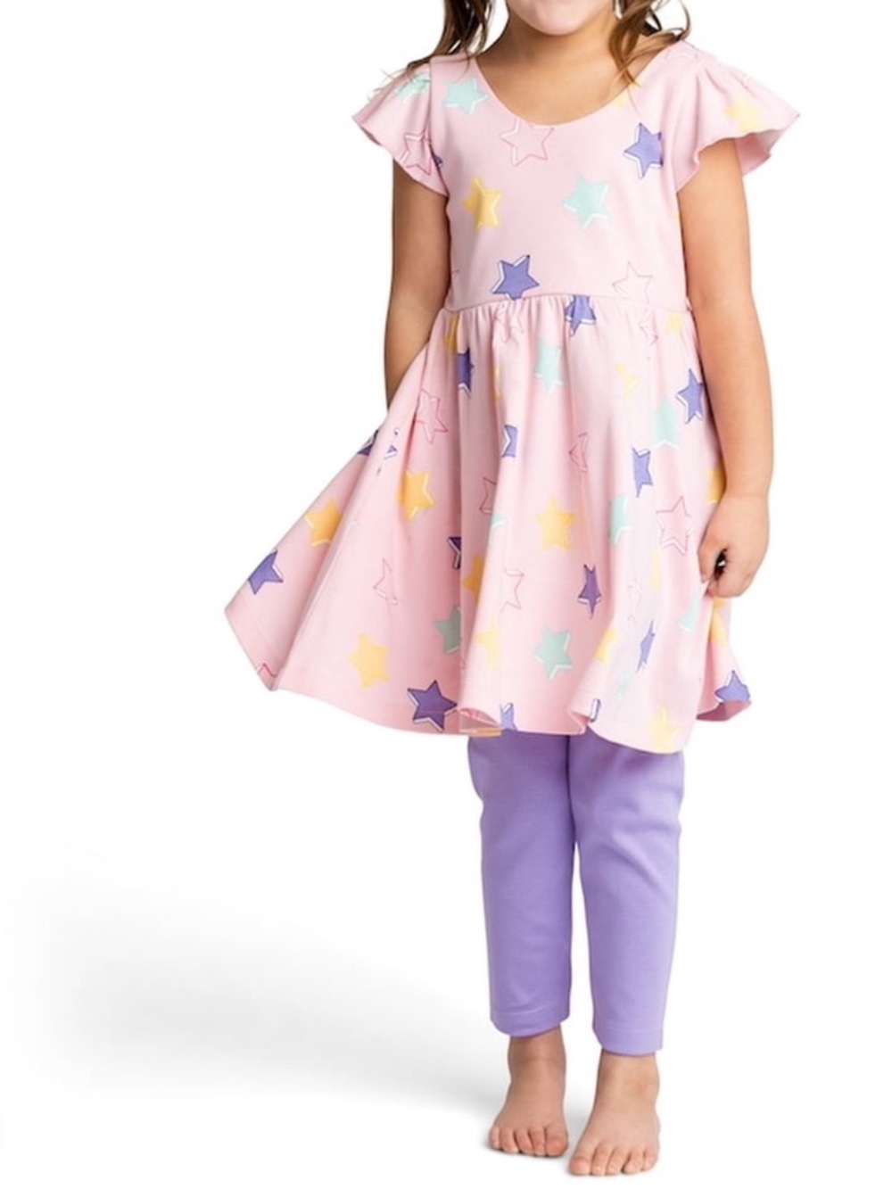 NWT Monica + Andy M+A Organic Cotton Let’s Dance Dress and Leggings Set